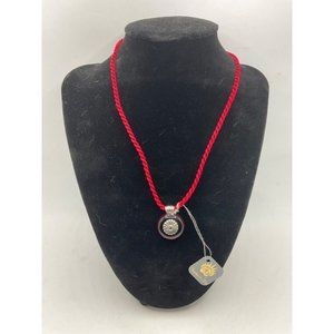 New Angelique de Paris Red Pendant necklace with cubic zirconia stone